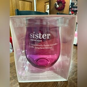 Pink Sister Wine Glass